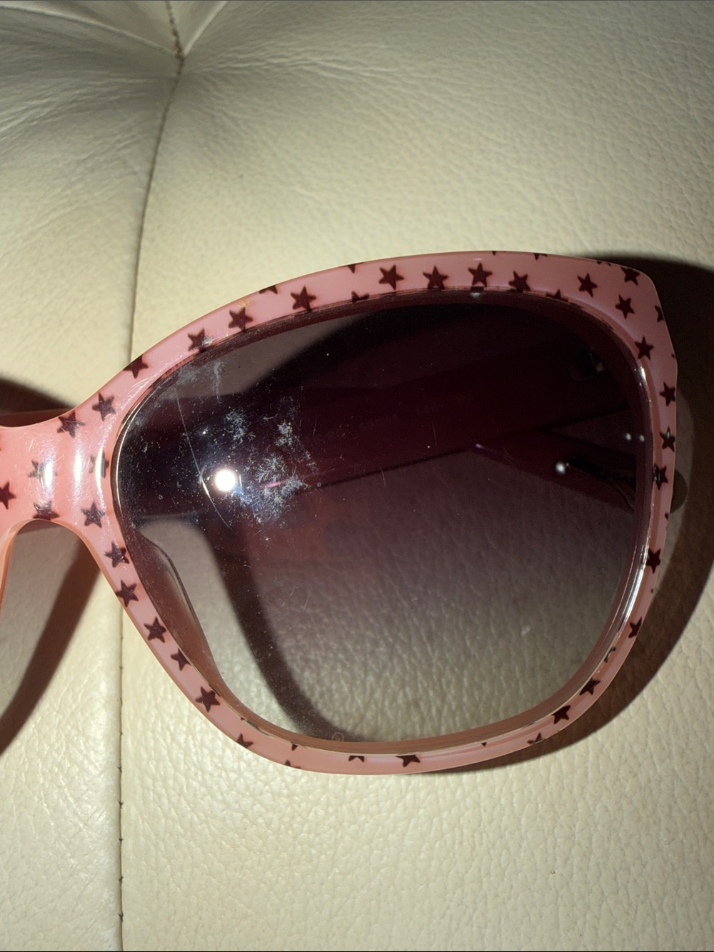Authentic Dolce & Gabbana Pink Star Pattern Cat-Eye Sunglasses - Picture 3 of 8
